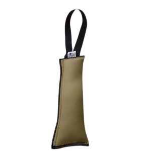 Gryzak szarpak dla psa ze skóry z rączką – 24cmx6,5cm średni (M)