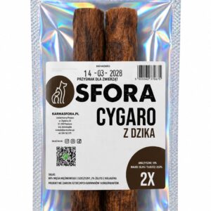 Sfora Przysmak Cygaro z dzika 2 szt naturalny gryzak dla psa