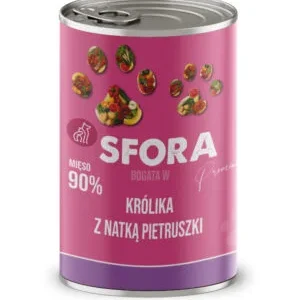 Karma Sfora Premium bogata w królika z natką pietruszki 400g