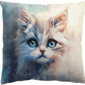 Poduszka Dekoracyjna z Wizerunkiem Kota 40x40 cm