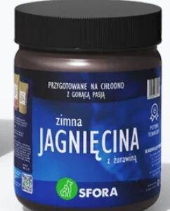 Przysmaki Treningówki zimna jagnięcina z żurawiną 400 g