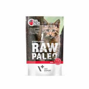 VetExpert Raw Paleo sterilised Cat Beff Wołowina saszetka 100g