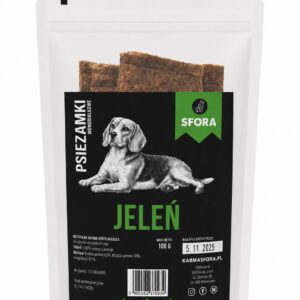 Przysmak naturalny Sfora Psiezamki z jelenia monobiałkowe 100 g dla psa