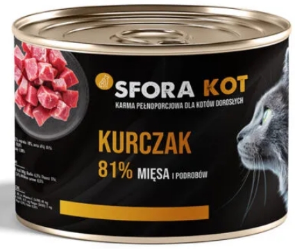 Karma Sfora dla kota mix smaków 12 sztuk x 200g pakiet - obrazek 3
