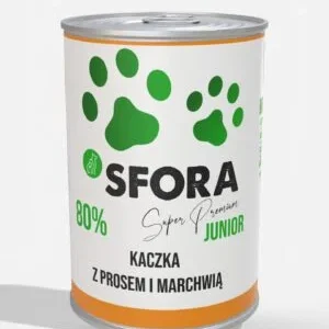 Sfora Kaczka z prosem i marchwią junior 400g