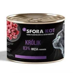 Karma Sfora dla kota Królik 200 g
