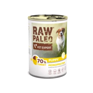 RAW PALEO PUPPY TURKEY - dla szczeniąt monoproteina z indykiem 400g