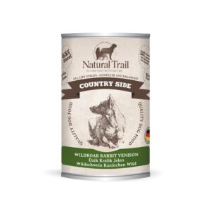 NATURAL TRAIL Dog Country Side Wildboar, Rabbit, Venison puszka 400g