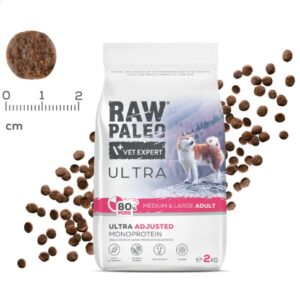 RAW PALEO ULTRA PORK ADULT MEDIUM/LARGE - sucha karma z wieprzowiną dla psów dorosłych ras średnich i dużych na wagę 1kg=34zł