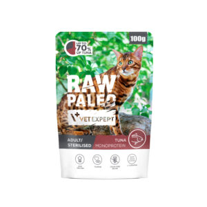 RAW PALEO ADULT/STERILISED CAT TUNA 100g - mokra karma dla kotów dorosłych i sterylizowanych - tuńczyk