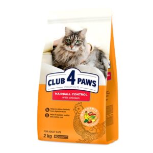 CLUB 4 PAWS Premium „HAIRBALL CONTROL" sucha karma Chicken 2kg