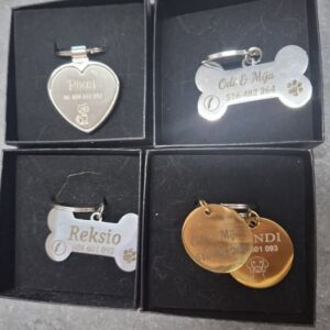 ADRESÓWKA DLA PSA, KOTA Metalowy Identyfikator grawerowany z imieniem