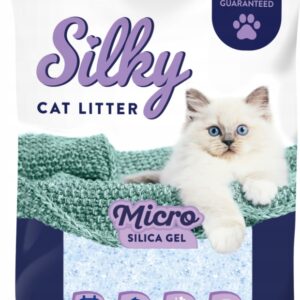 SILKY Żwirek silikonowy micro dla kota bezpyłowy  3,8l