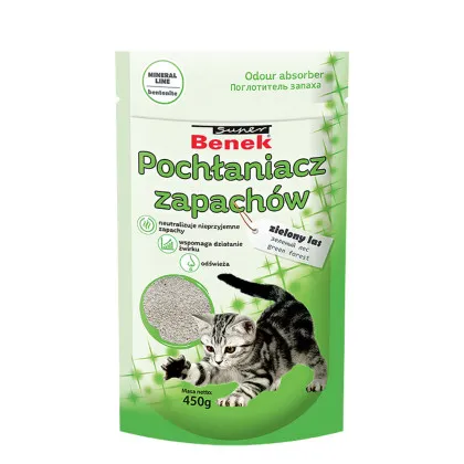 Super Benek Zielony Las 450 g - pochłaniacz zapachów do kuwety dla kota