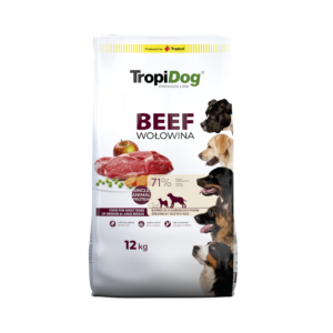 TropiDog Premium Adult M&L Beef & Rice 12kg