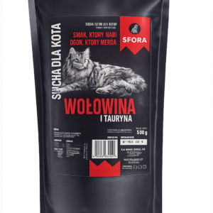 Karma Sfora dla Kota z wołowiną i tauryną 500g