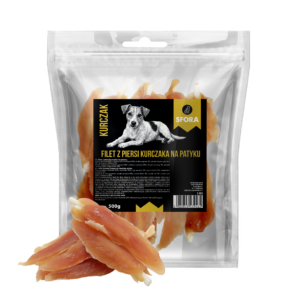Sfora Hot Strips filet z piersi kurczaka na patyku 500 g naturalny przysmak dla psa