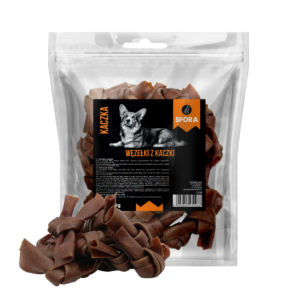Sfora Hot Strips węzełki z kaczki 500 g naturalny przysmak dla psa