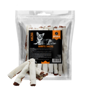 Sfora Hot Strips Burrito z kaczką 500 g naturalny przysmak dla psa