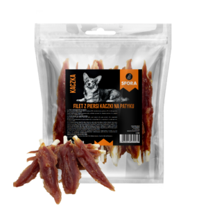 Sfora Hot Strips filet z piersi kaczki na patyku 500 g naturalny przysmak dla psa
