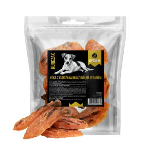 Sfora Hot Strips udka z kurczaka BBQ z białym sezamem 500 g naturalny przysmak dla psa