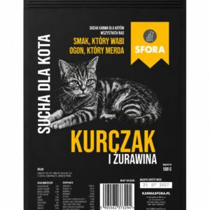 Karma Sfora dla Kota z kurczakiem i żurawiną 500g