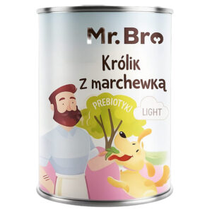 Mr. Bro LIGHT Królik z Marchewką i Prebiotykami 400 g karma mokra dla psa