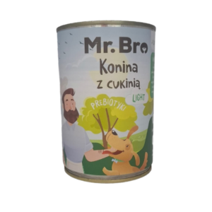 Mr. Bro LIGHT Konina z Cukinią i Prebiotykami 400 g karma mokra dla psa