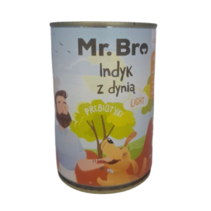Mr. Bro LIGHT Indyk z Dynią i Prebiotykami 400 g karma mokra dla psa