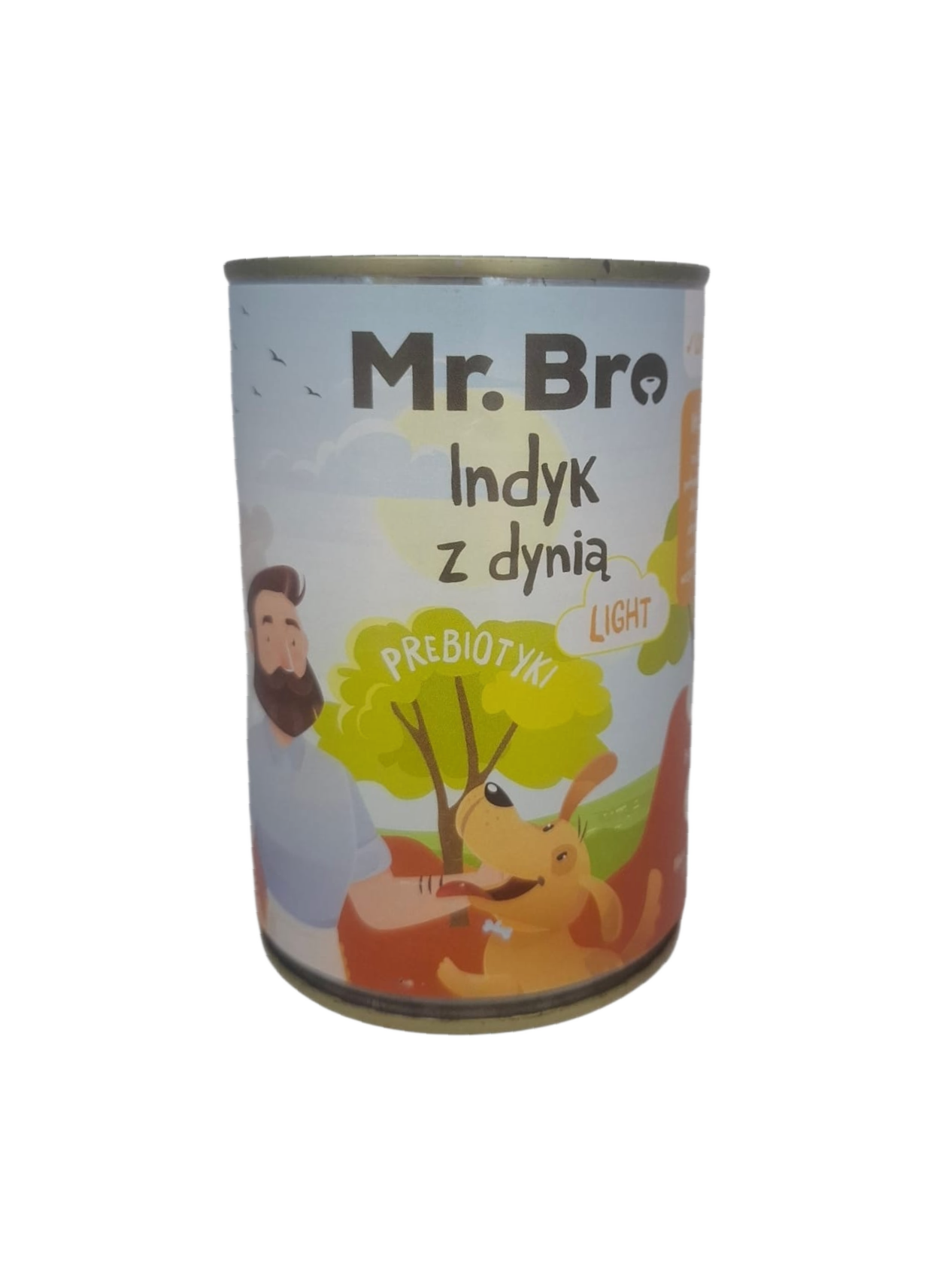 Mr. Bro LIGHT Indyk z Dynią i Prebiotykami 400 g karma mokra dla psa