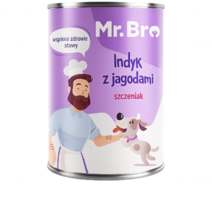 Mr. Bro Indyk z Jagodami dla Szczeniąt 400 g karma mokra dla psa