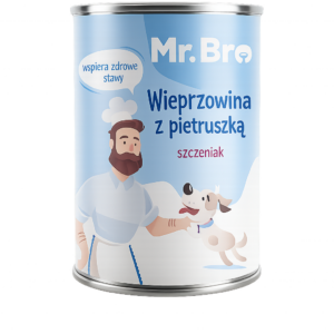 Mr. Bro Wieprzowina z Pietruszką dla Szczeniąt 400 g karma mokra dla psa