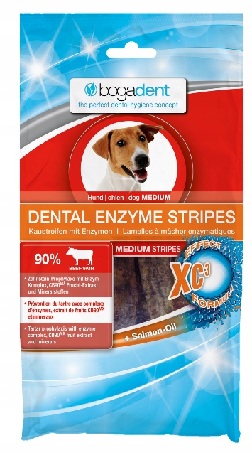 Bogadent Dental Enzyme Stripes Medium 100 g - paski dentystyczne dla średnich psów