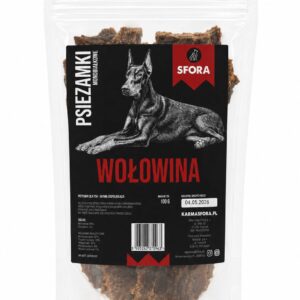 Sfora Psiezamki z wołowiny monobiałkowe 100 g – naturalny przysmak dla psa