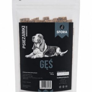 Sfora Psiezamki z gęsi monobiałkowe 100 g – naturalny przysmak dla psa