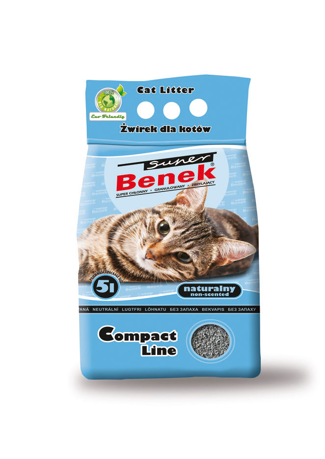 Super Benek Compact Naturalny – Żwirek Bentonitowy dla Kota